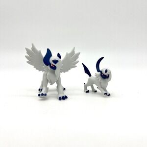 Nintendo Pokemon Mega Absol Absol Figure TOMY Toy Set‎ of 2 White Blue Anime
